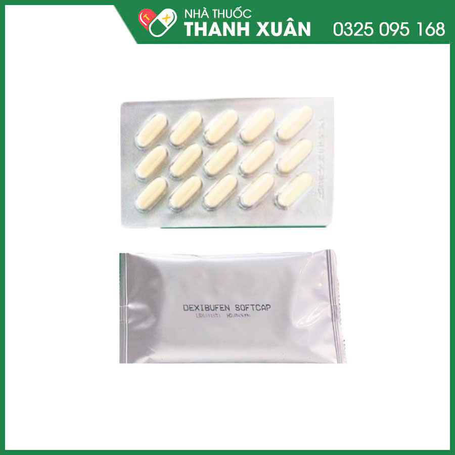 Dexibufen softcap thuốc giảm đau và viêm trong viêm khớp, giảm đau răng, đau bụng kinh, bong gân,...